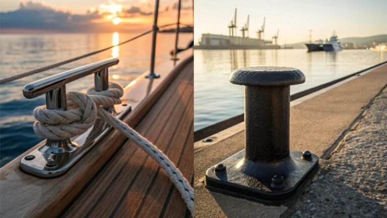 What is the difference between a bollard and a cleat?