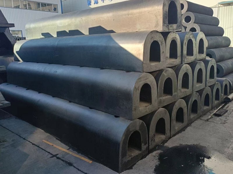 DD extruded rubber fender profiles stacked for project supply
