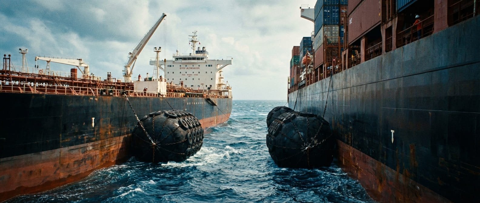 Yokohama pneumatic fender ship to ship transfer
