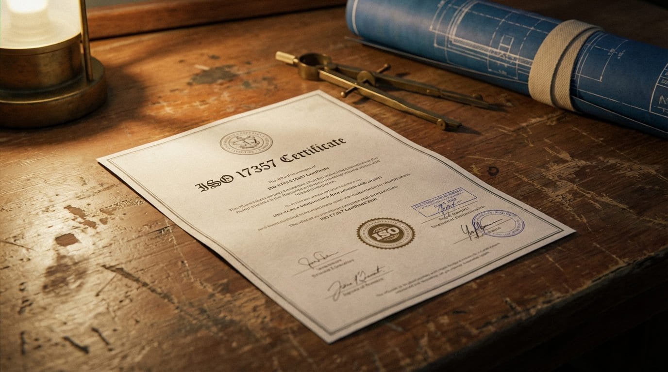 ISO 17357 certification document example