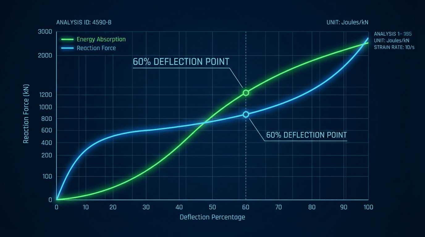 performance curve graph of energy absorption