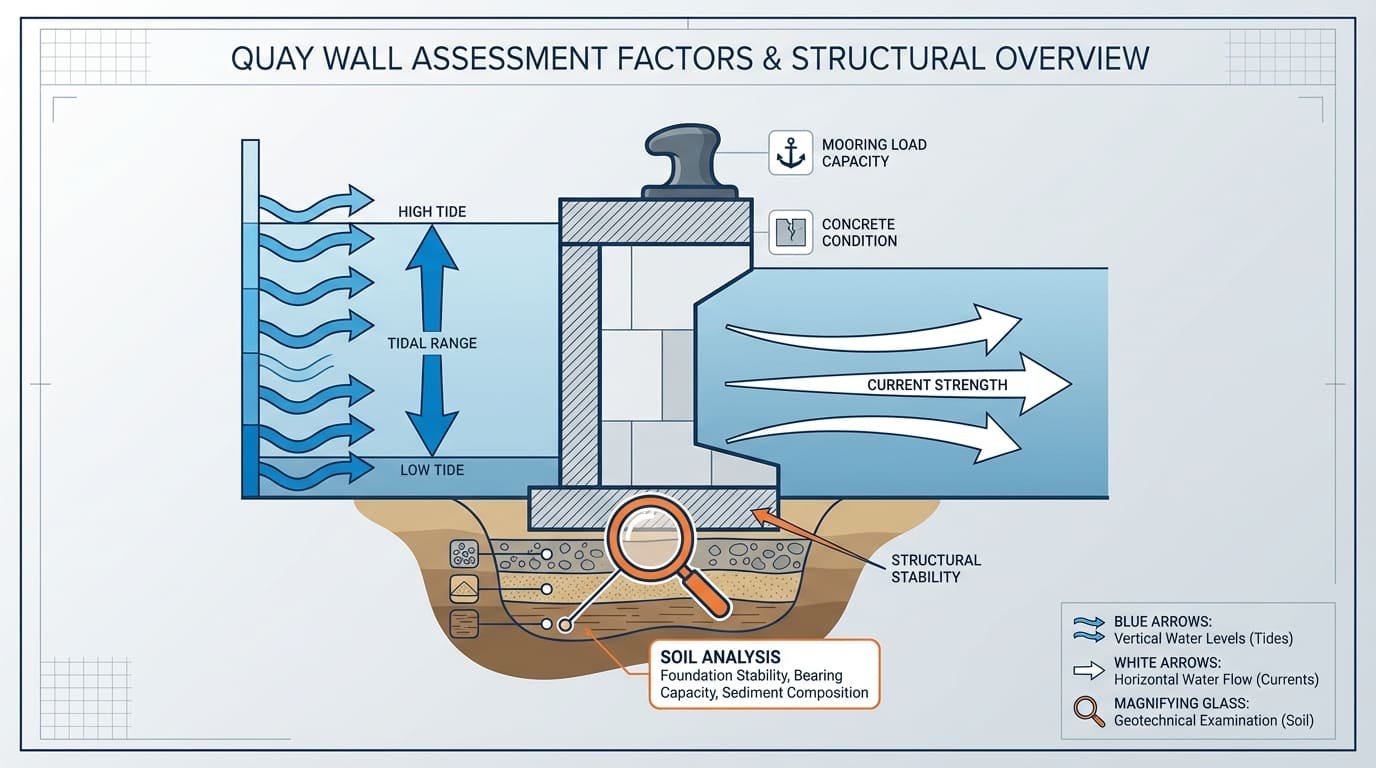 quay wall mooring bollard infographic