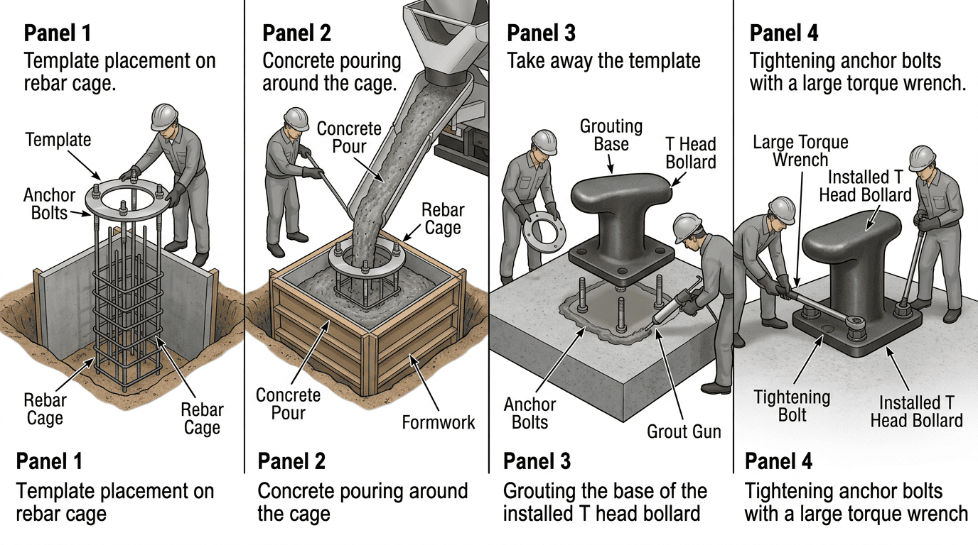 bollard installation process diagram
