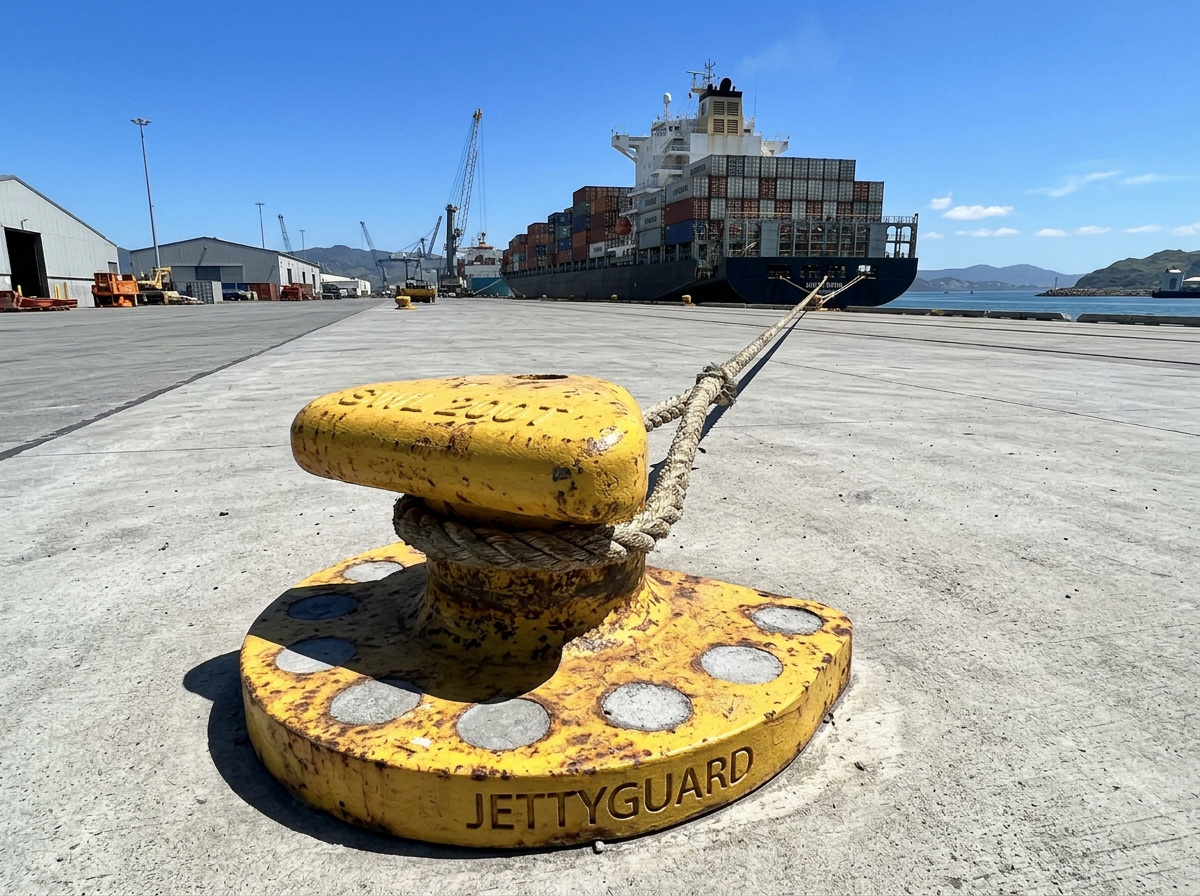 Types of mooring bollards comparison chart on a dock