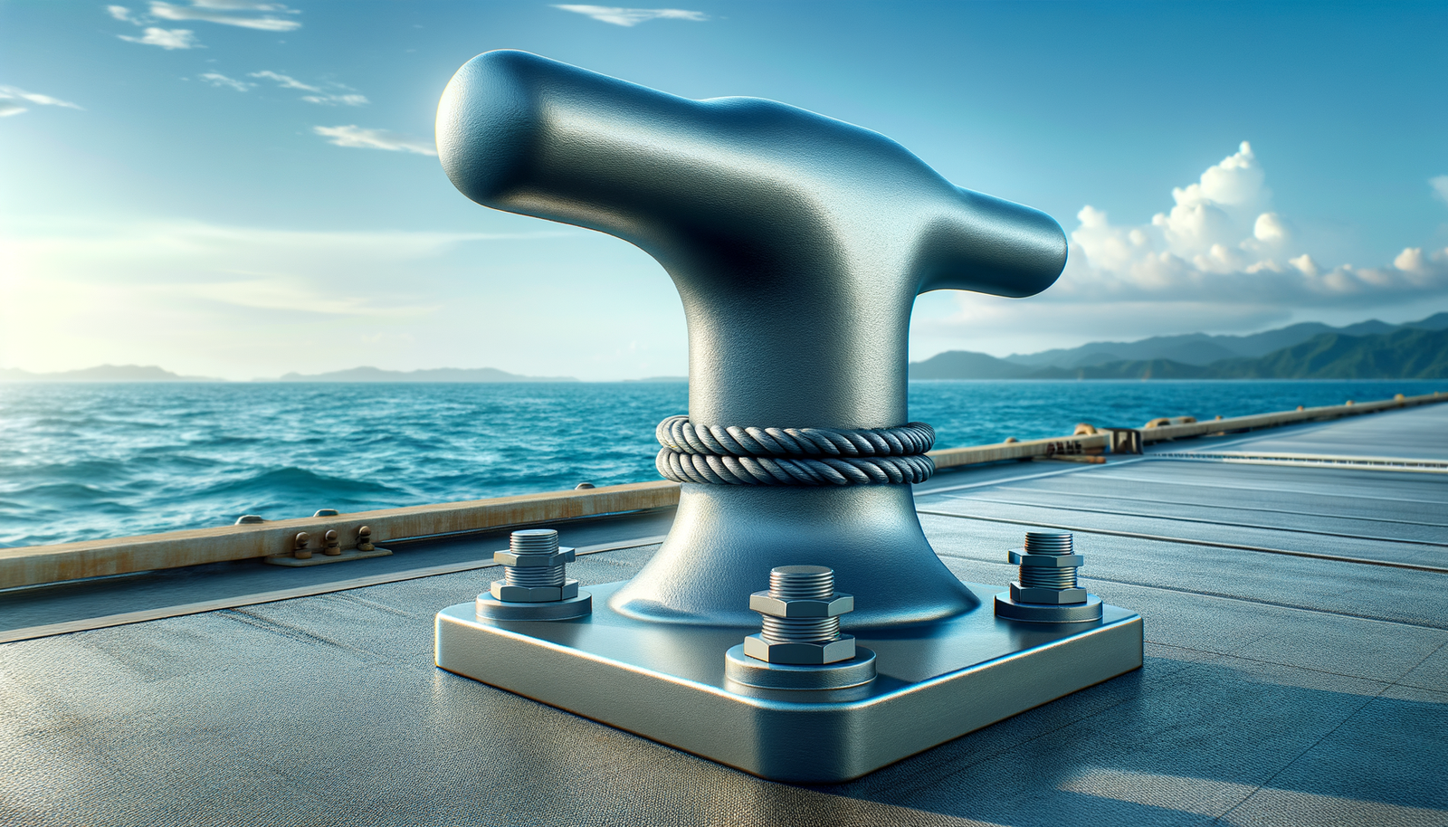 T-Head Bollard on Dock T-Head Bollard on Dock