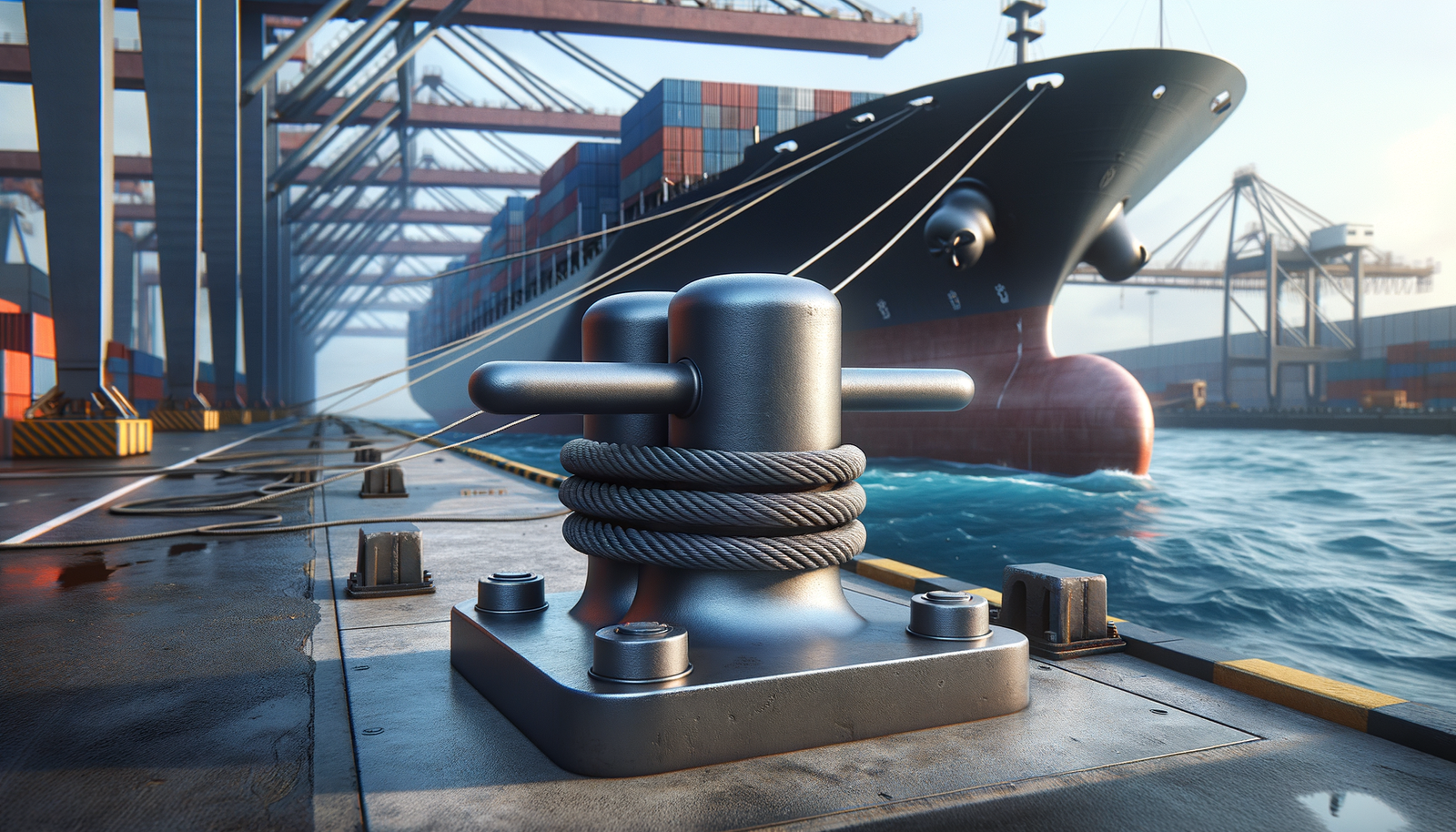 Double Bitt Bollard with Ropes Double Bitt Bollard with Ropes