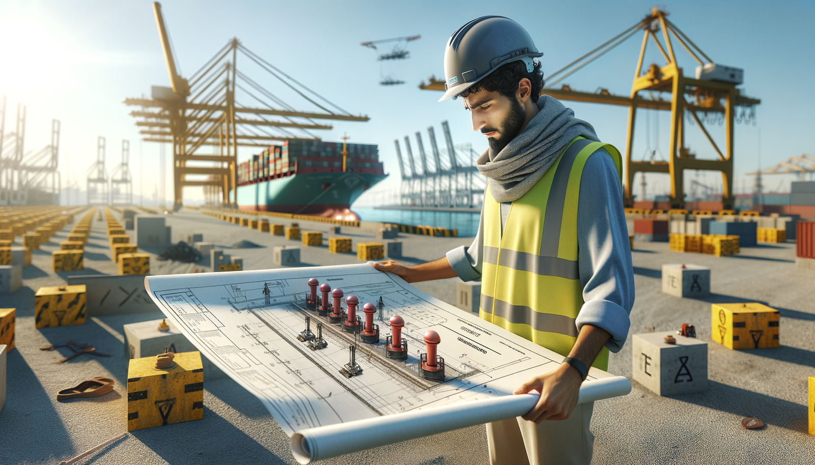 Technical drawing showing bollard capacity calculation