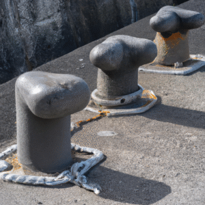 Kidney cast steel mooring bollard