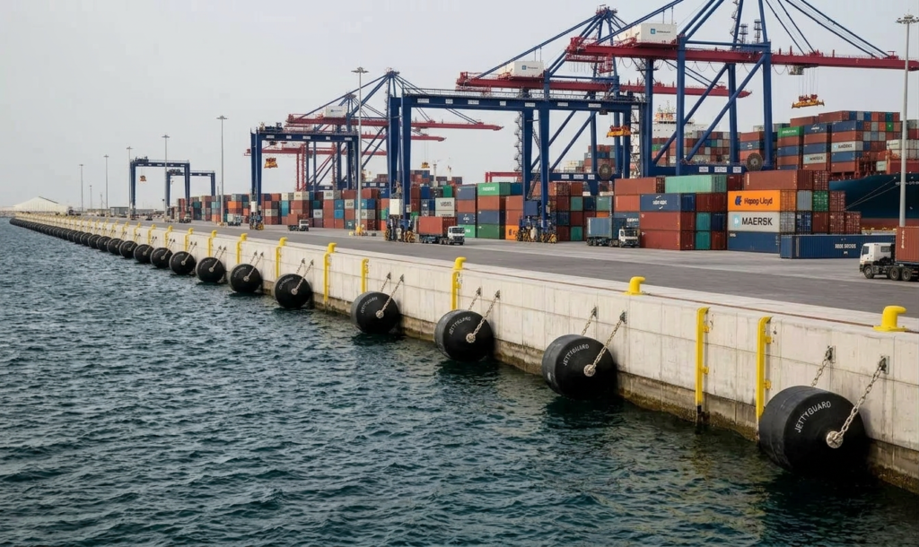 Foam Filled Dock Fenders for Commercial Ports