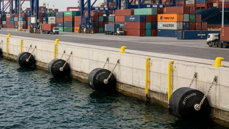 Foam Filled Dock Fenders for Commercial Ports