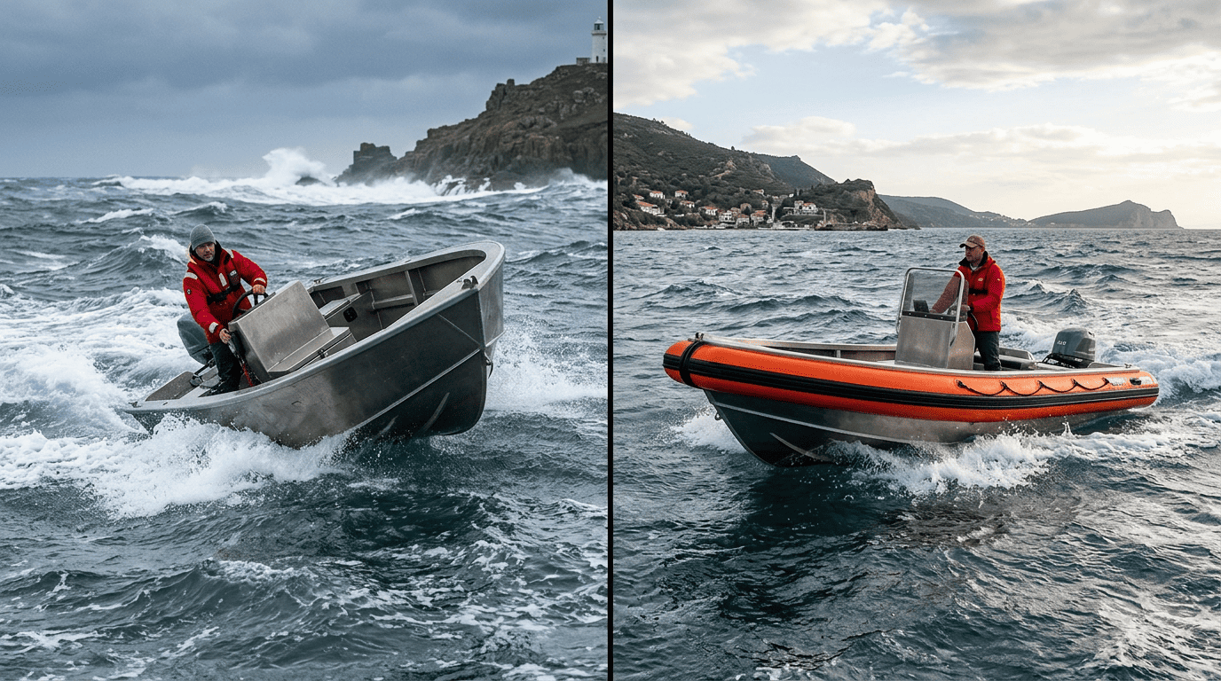 Increased stability at rest and underway