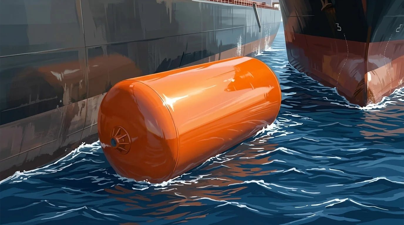 Lightweight sling type foam fender installation