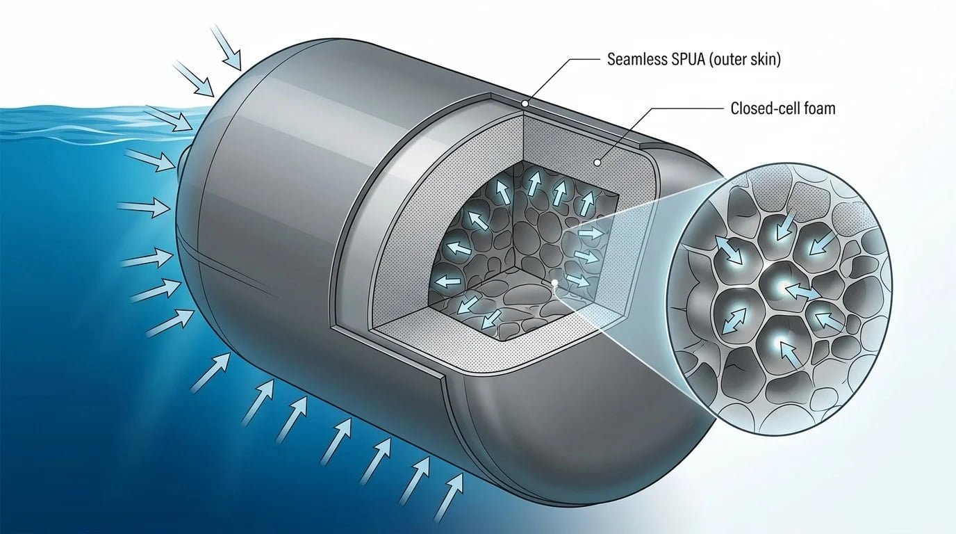 Hydrostatic Pressure Physics Diagram showing hydrostatic pressure on foam