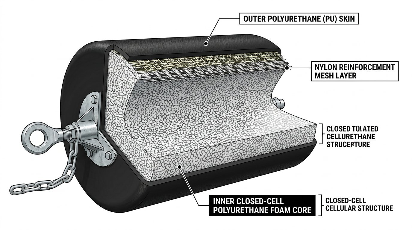 Anatomy of a Jettyguard foam filled fender