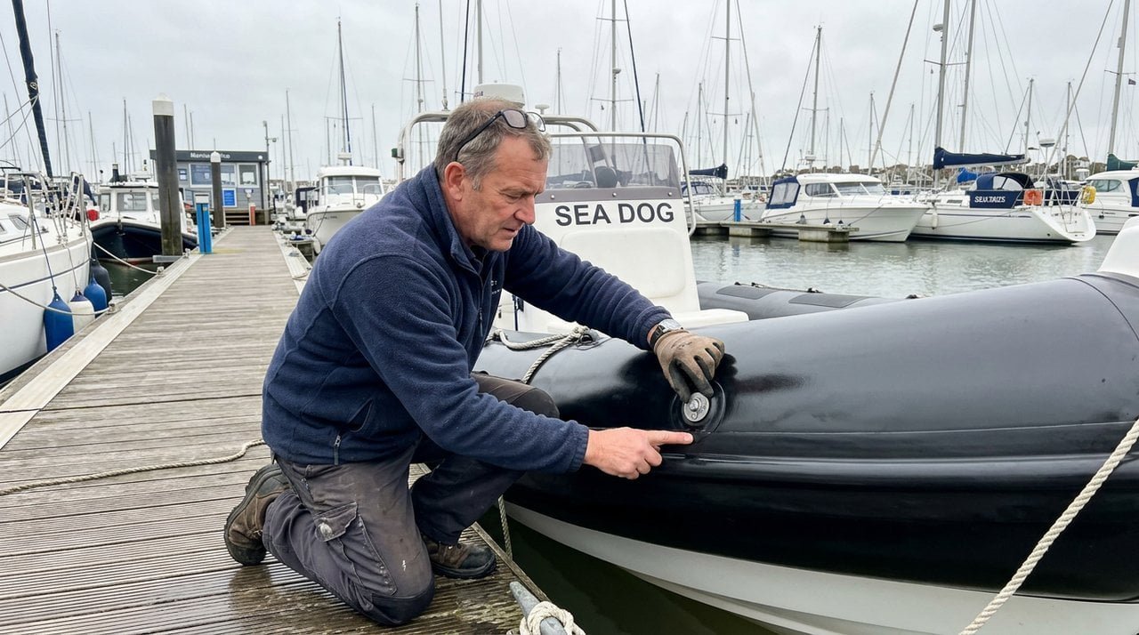 Foam Collar Repair Repairing a cut on a boat foam collar