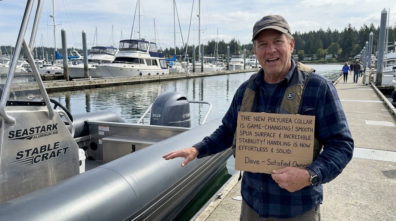 Real World Captain Testimonial Captain smiling at the helm of a stabilized boat