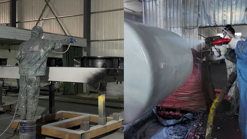 Polyurea and Marine coating application in workshop
