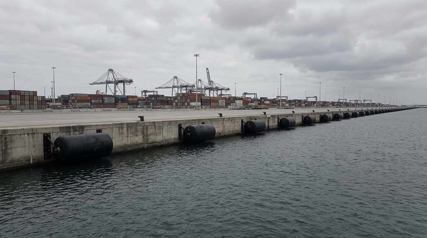 foam filled fenders on quay wall for port contractor procurement