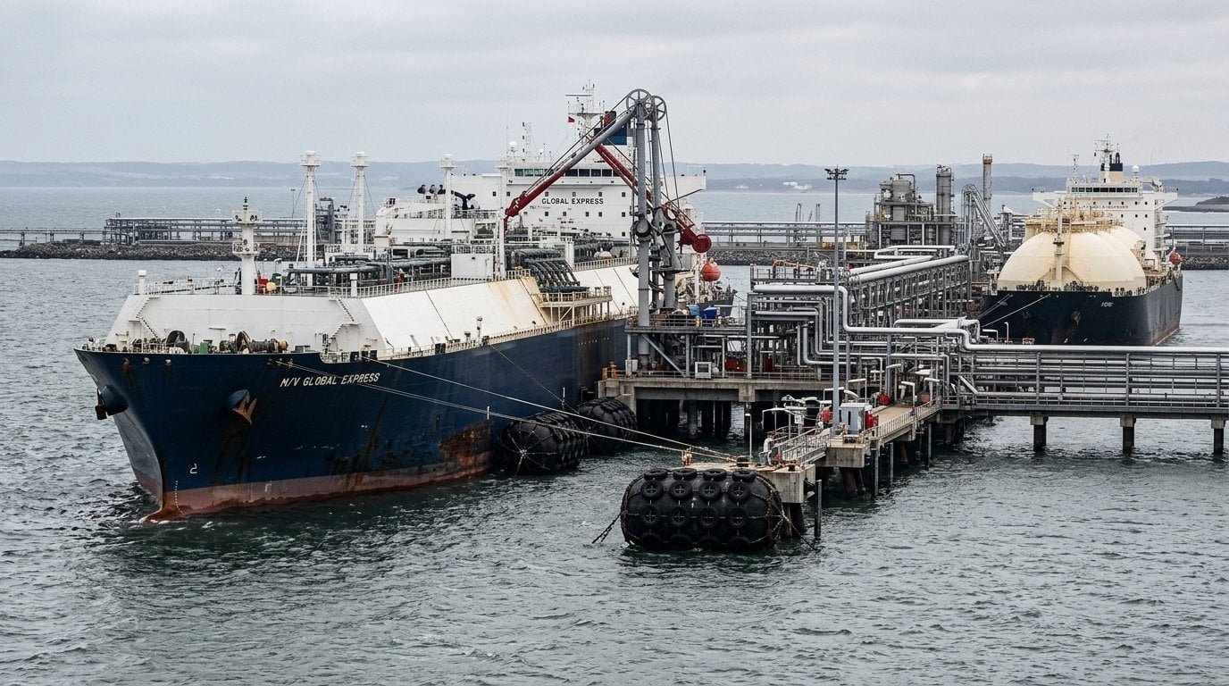 Two pneumatic fenders at single berthing position for maintenance redundancy on FSRU