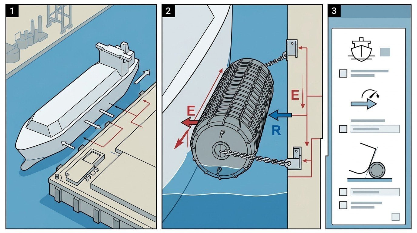 Customer data inputs required for LNG fender sizing review and berthing energy calculation