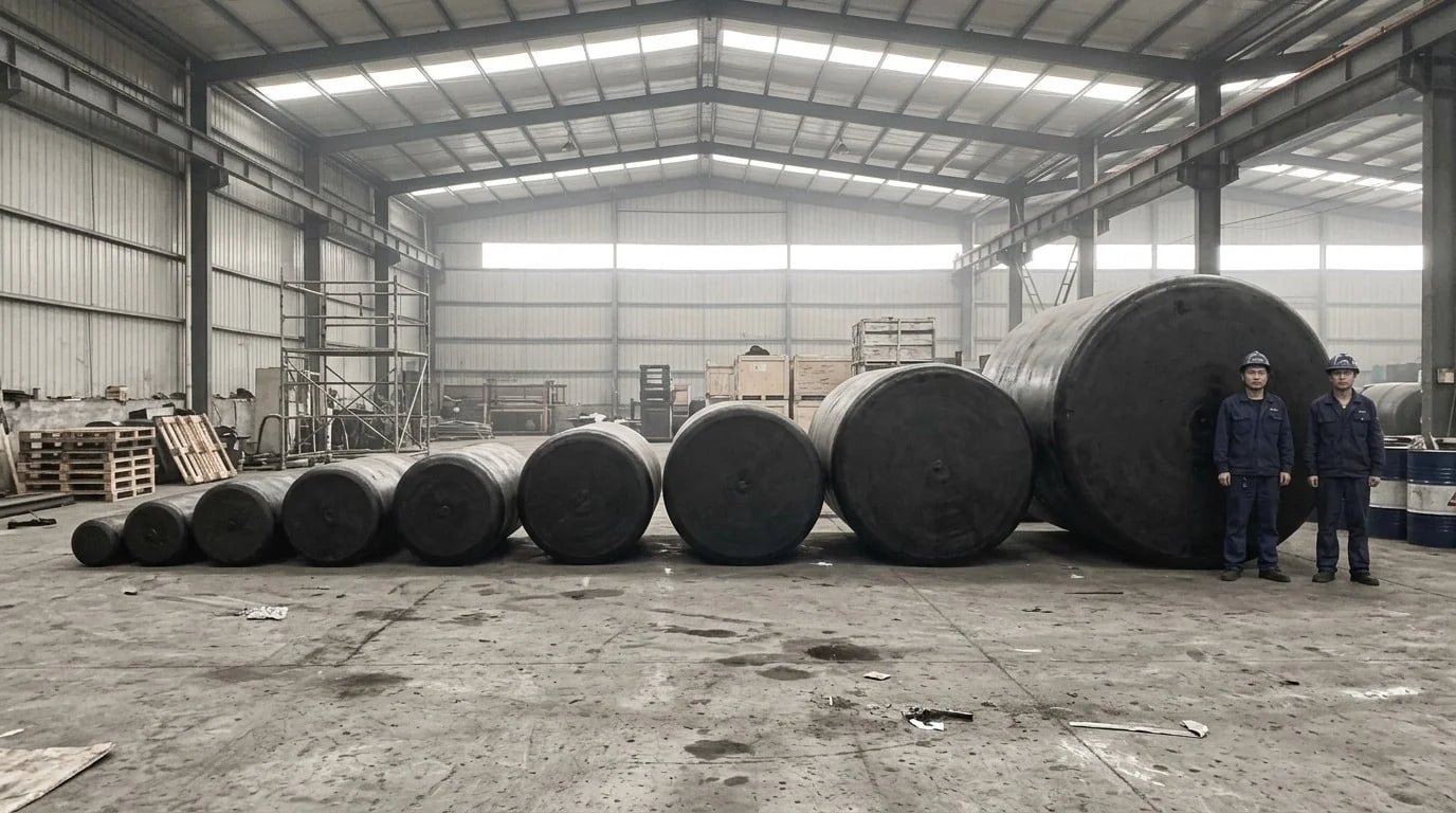 foam filled fender size range 300mm to 4200mm