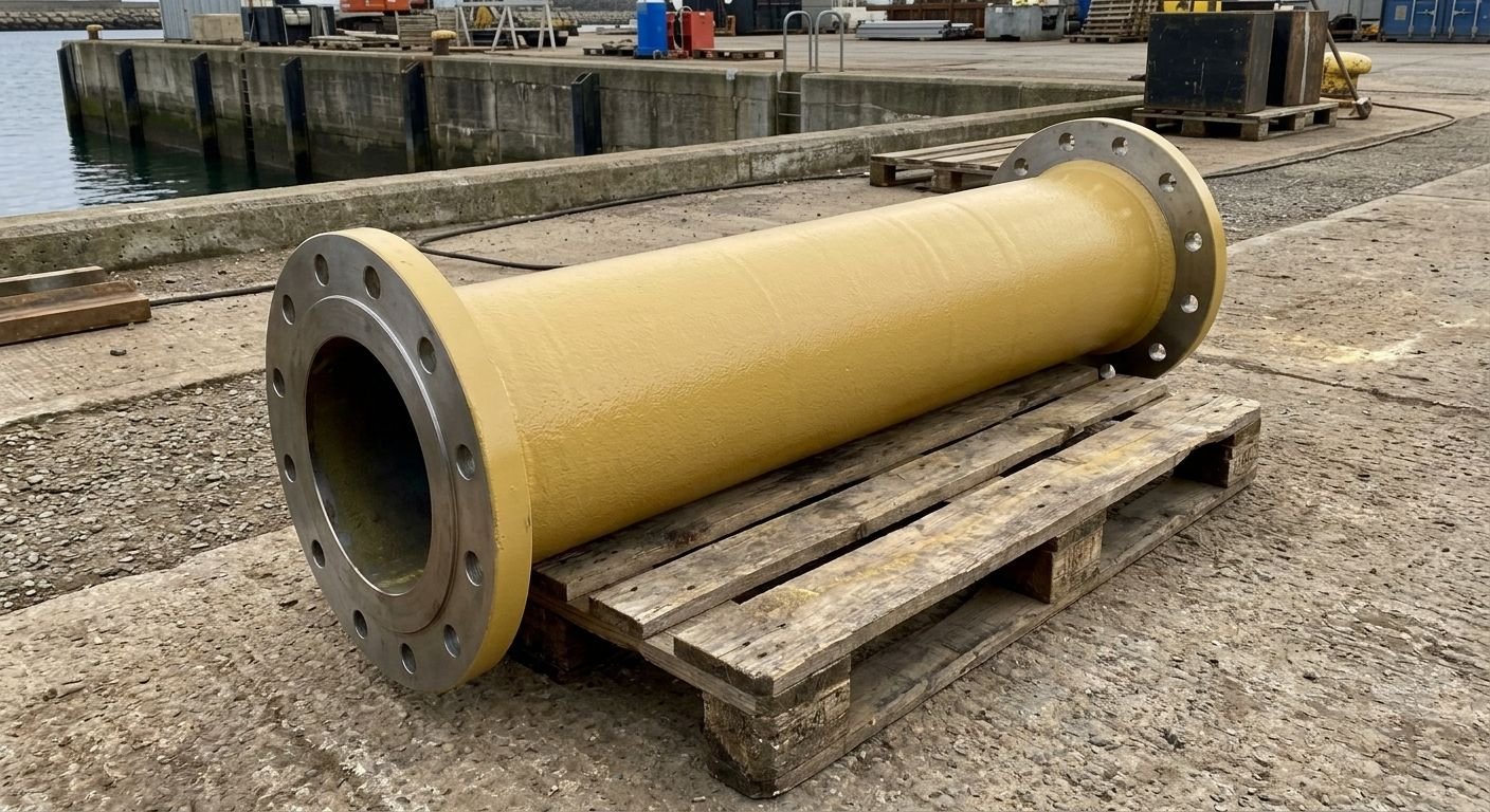 marine coated carbon steel pipe spool for splash and tidal zone service